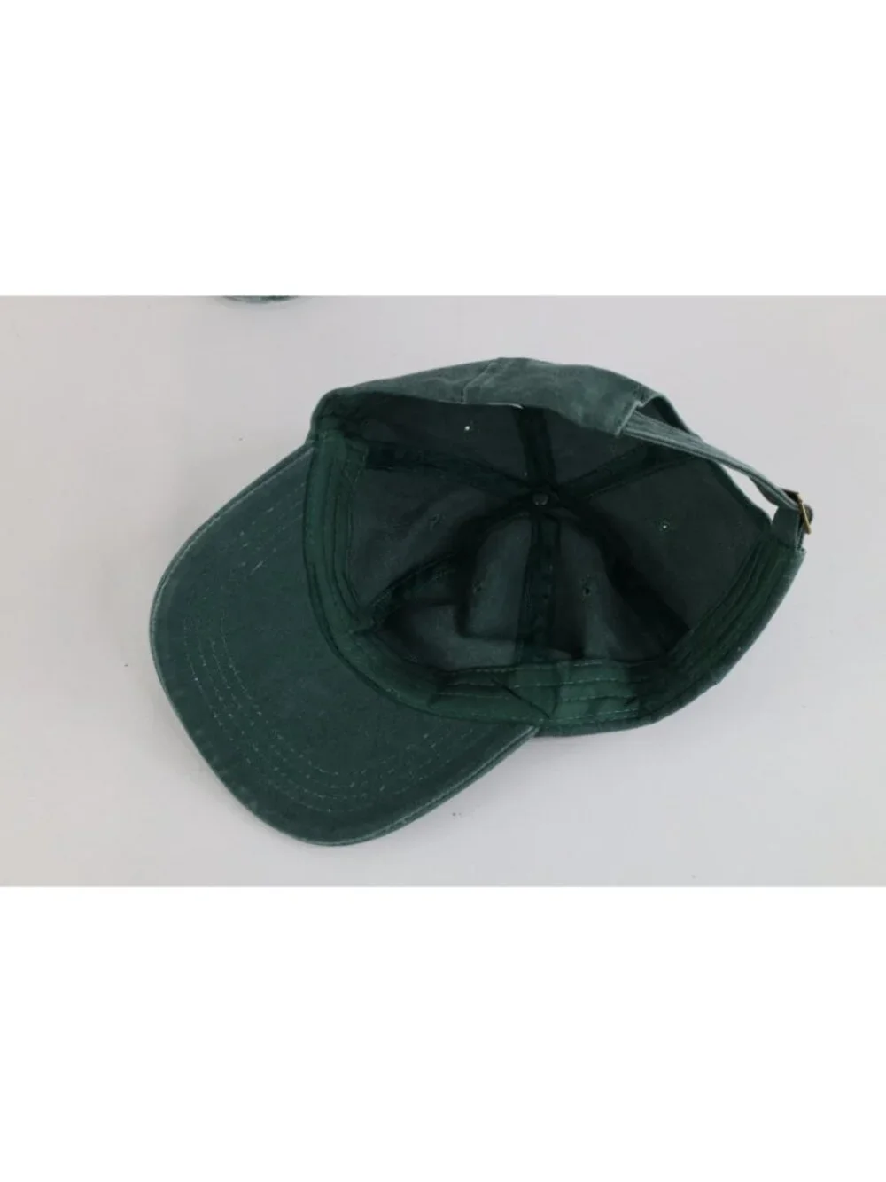 Vintage 90s Y2K Streetwear Faded Stonewash Blank Cotton Dad Hat Cap Green